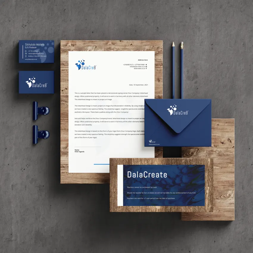 Dalacre8, Brand Identity and Stationery